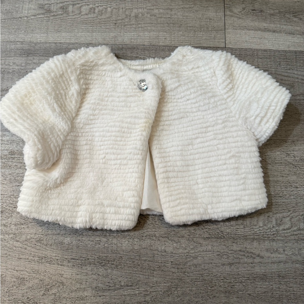 Gymboree White Faux Fur Jacket for Kids